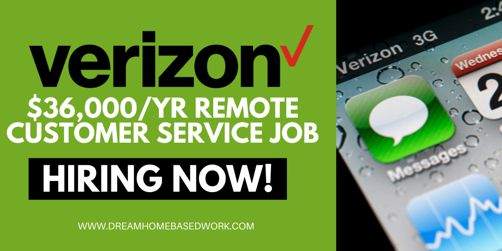 Verizon Hiring! 36K/yr Remote Work from Home Customer Service Job