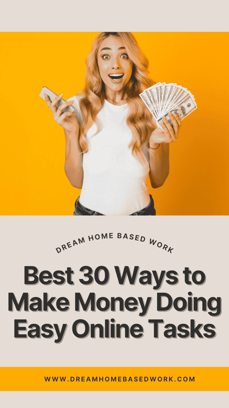 Best 30 Ways To Make Money Doing Easy Online Tasks - Dream Home Based Work